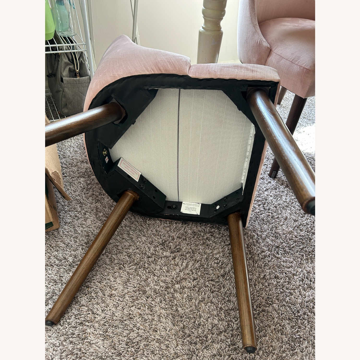 Skyline Furniture Tara Pink Fabric Dining Chairs - image-3