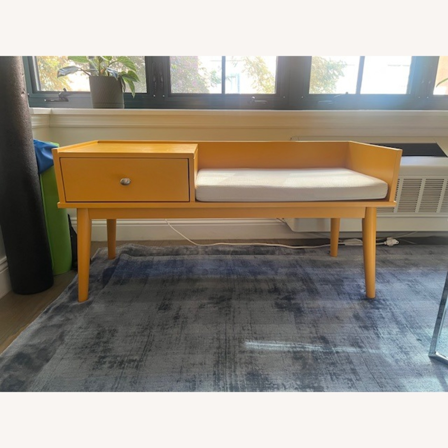 Hartnett Linen Upholstered Storage Bench - image-1