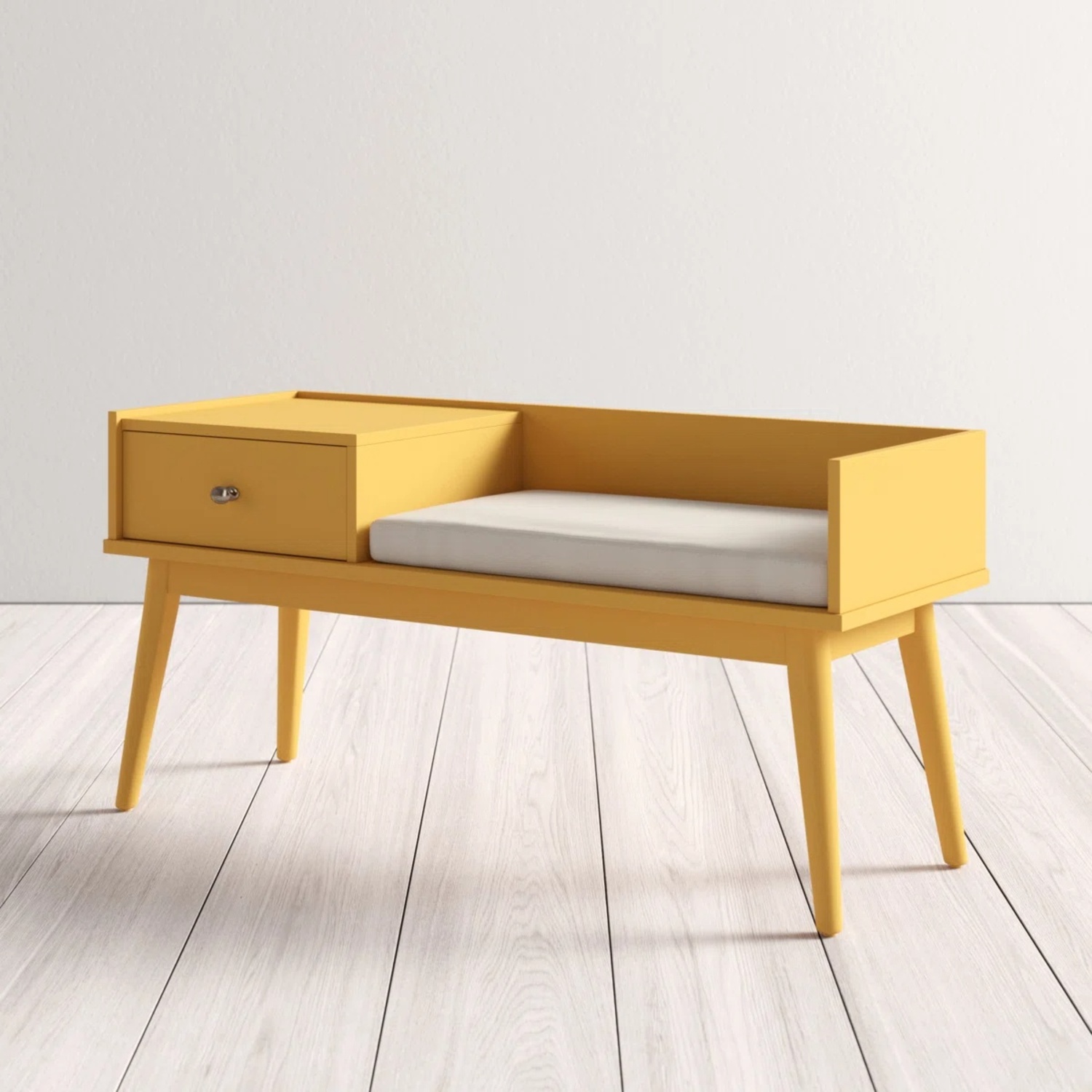Hartnett Linen Upholstered Storage Bench - image-6