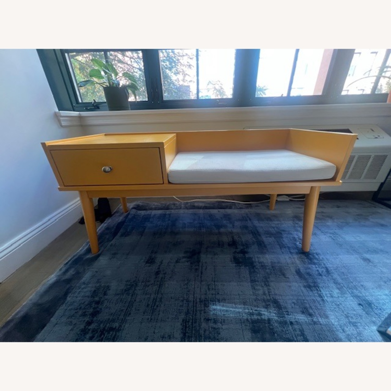 Hartnett Linen Upholstered Storage Bench - image-2