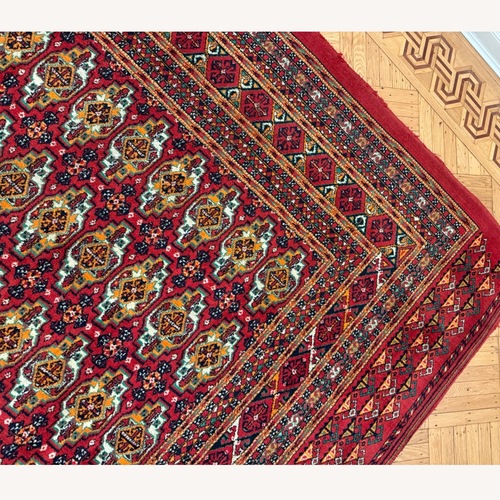 Used Vintage Hand-Knotted Bokhara Rug 9x13 for sale on AptDeco