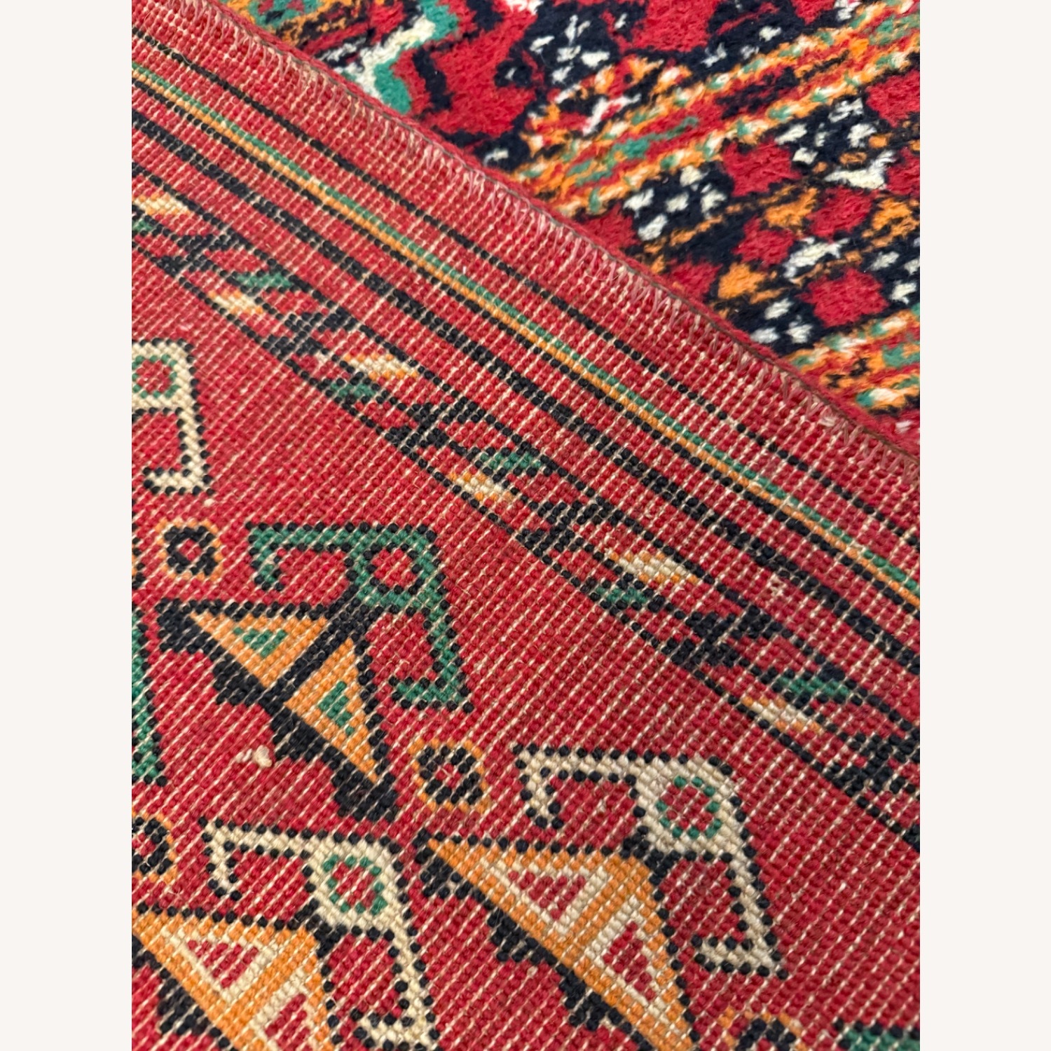 Vintage Hand-Knotted Bokhara Rug 9x13 - image-2