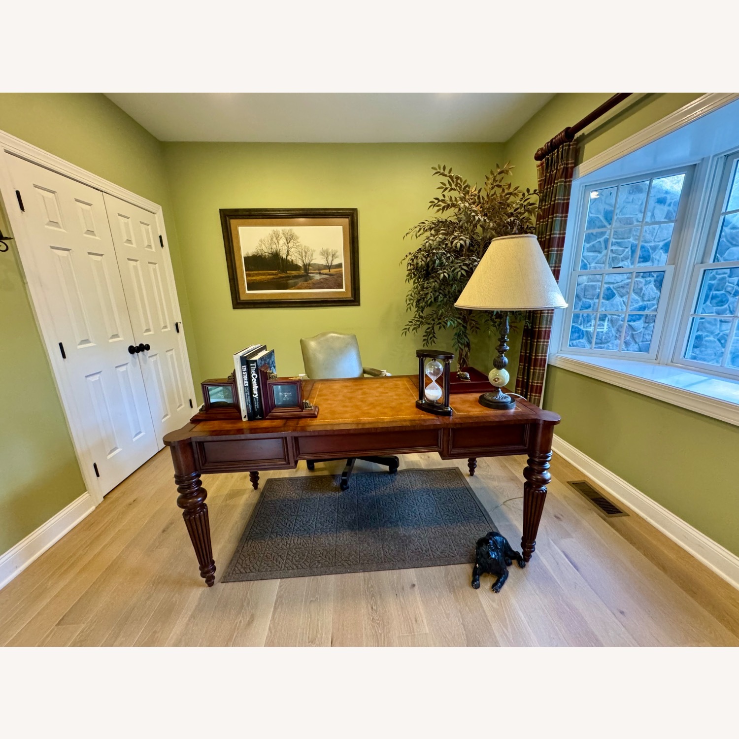 Ethan Allen Mahogany Executive Desk - image-1