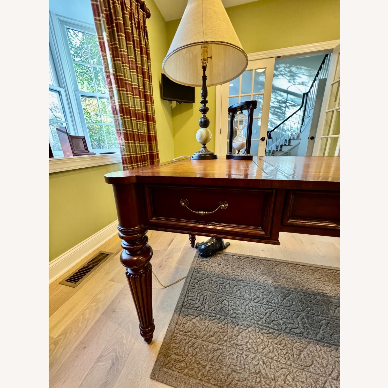 Ethan Allen Mahogany Executive Desk - image-5