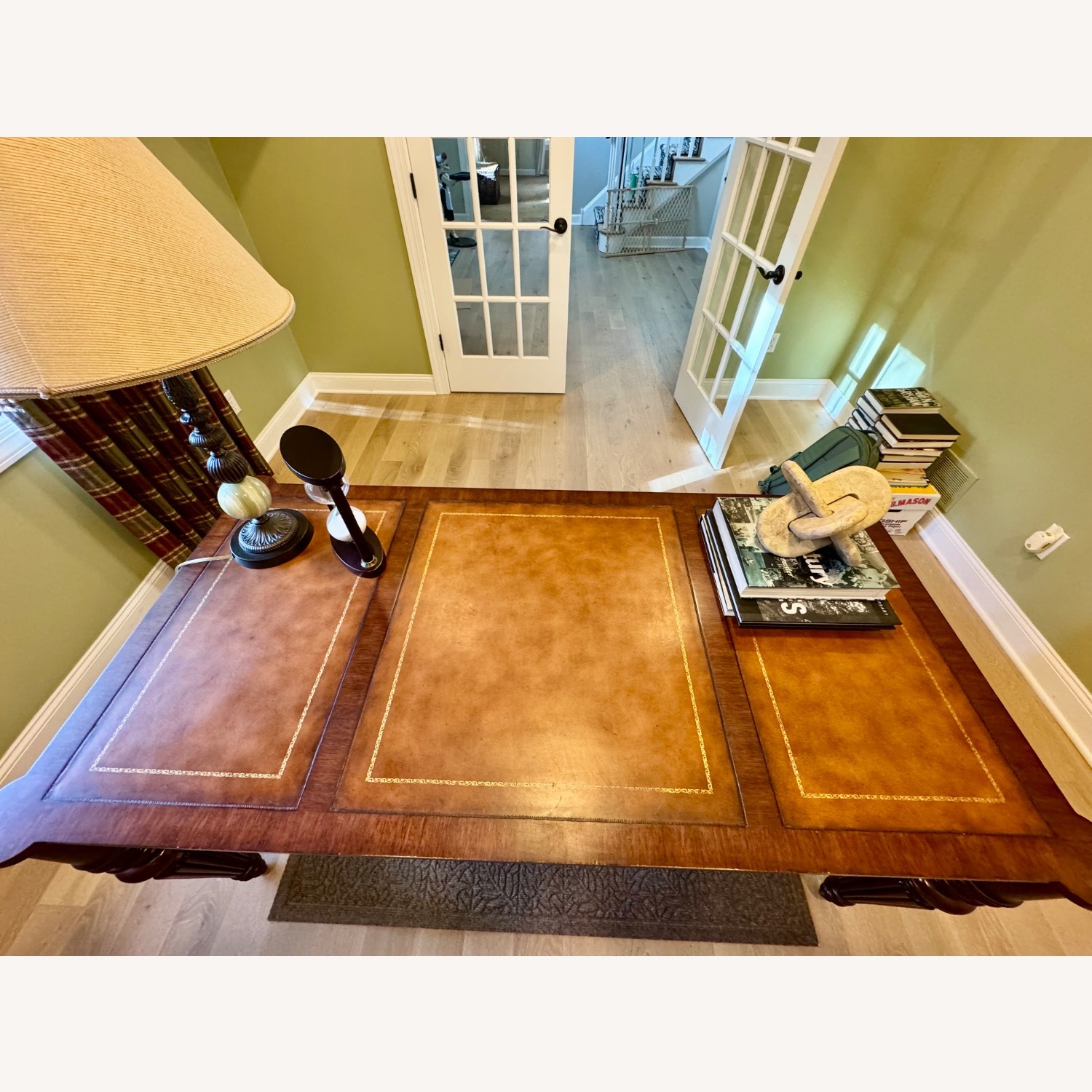 Ethan Allen Mahogany Executive Desk - image-3