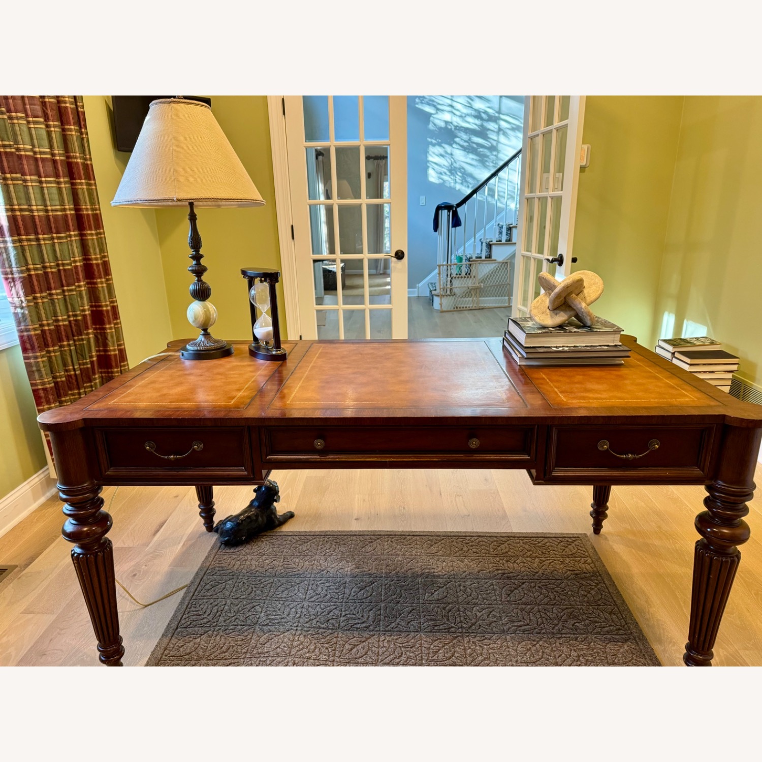 Ethan Allen Mahogany Executive Desk - image-2