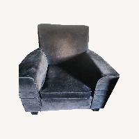 Depression Modern Black Velvet Armchair