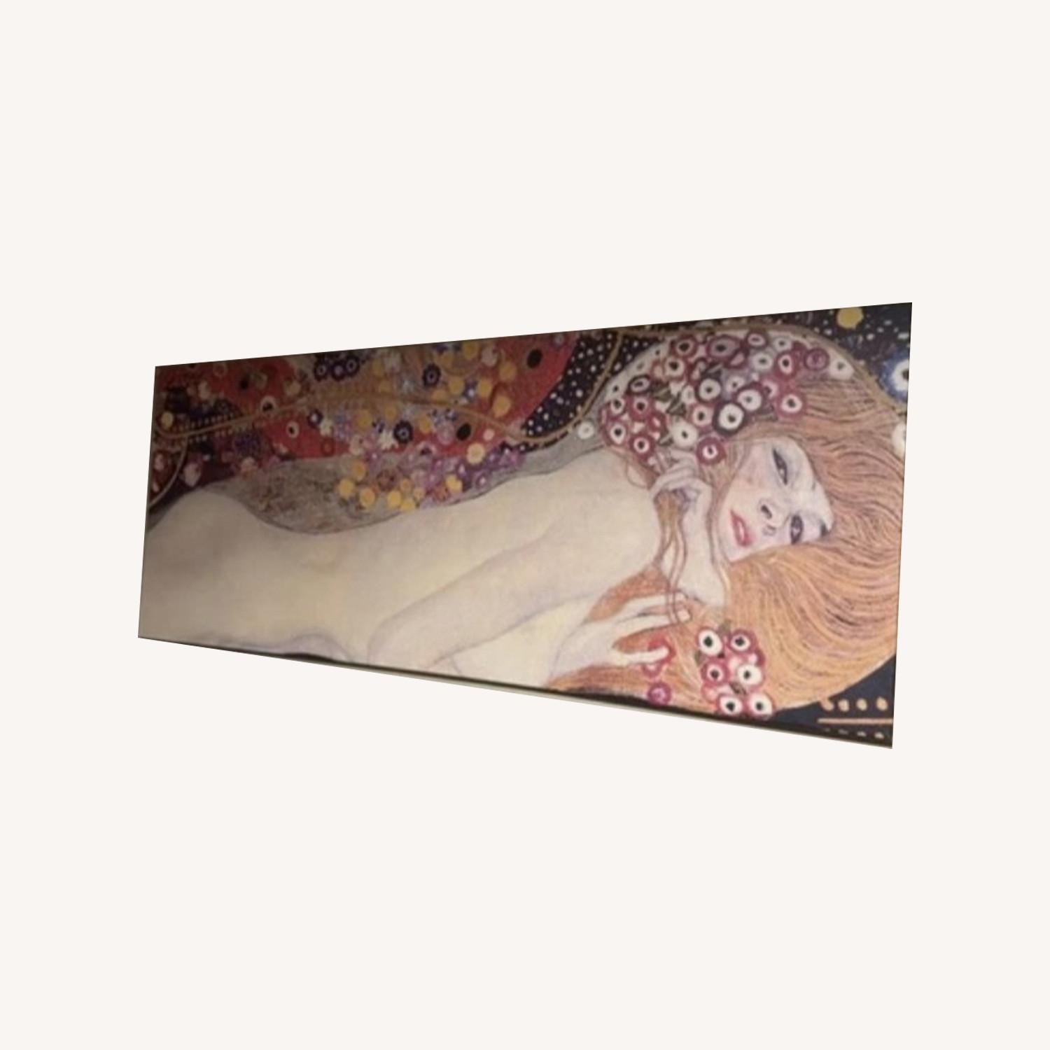 Klimt Lady Sleeping Famous Artist Giant Canvas - image-0