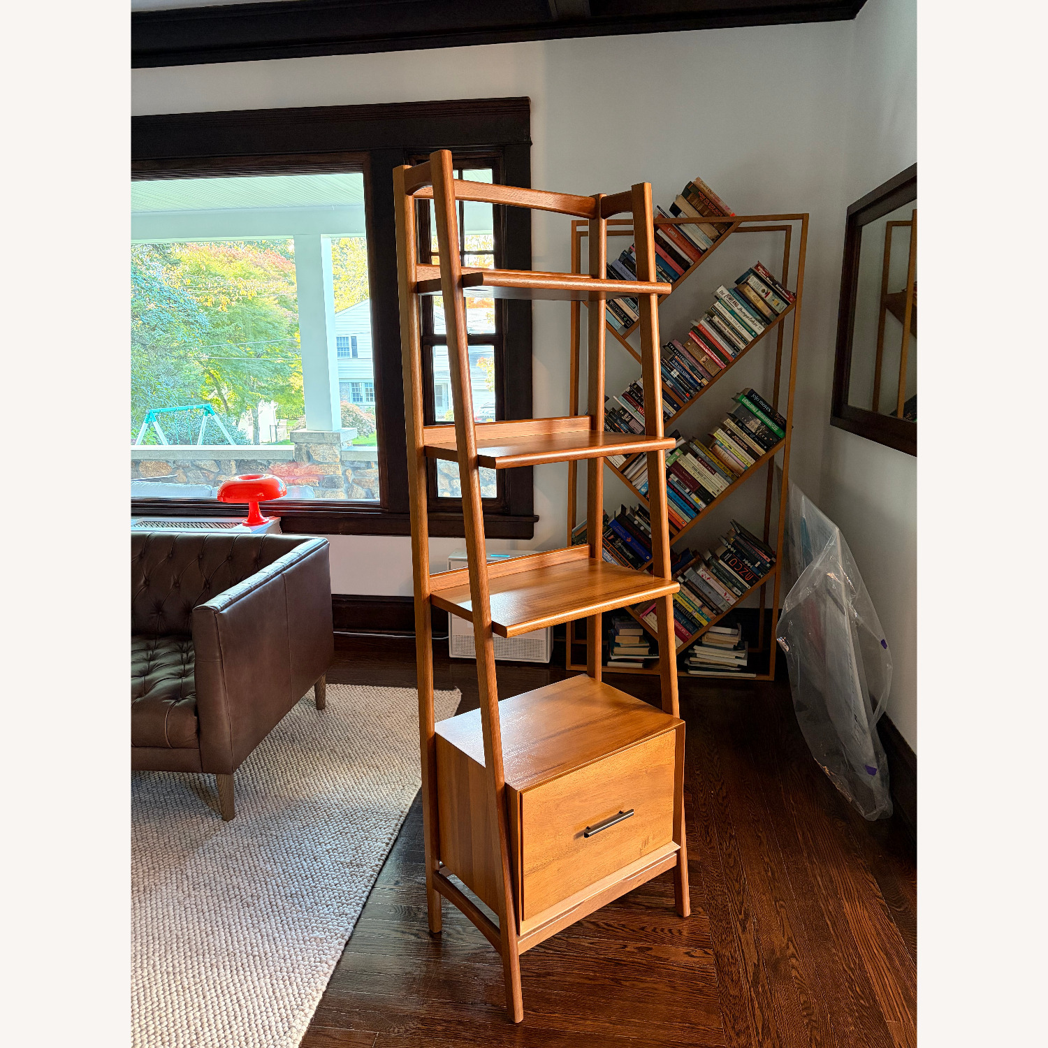 West Elm Mid-Century Bookshelf w Drawer 22" - image-2