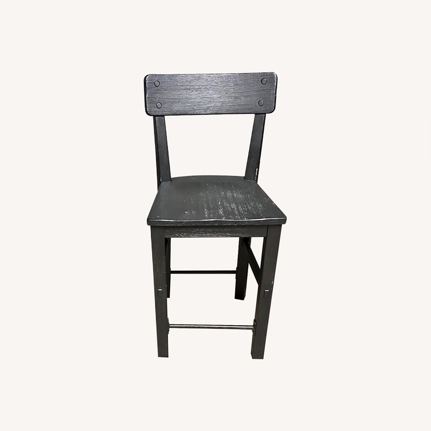 Pottery Barn Benchwright Black Wood Stools - image-0