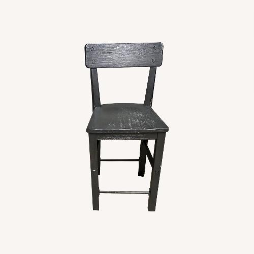 Used Pottery Barn Benchwright Black Wood Stools for sale on AptDeco
