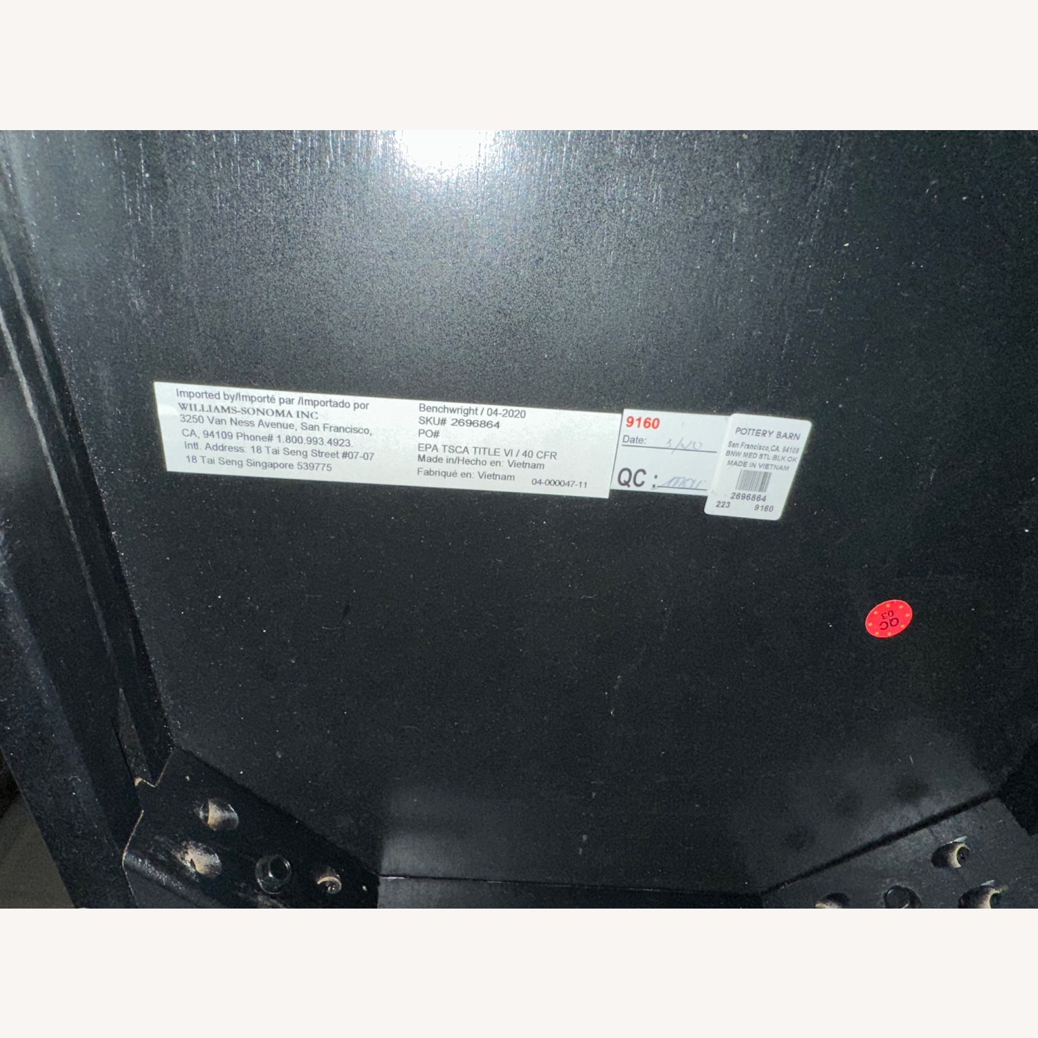 Pottery Barn Benchwright Black Wood Stools - image-6