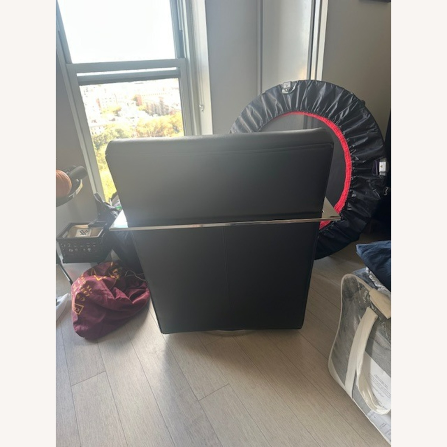 Safavieh Black Leather Chairs - image-2