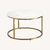 World Market White Marble Coffee Table