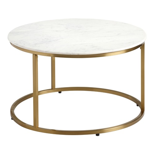 Used World Market White Marble Coffee Table for sale on AptDeco