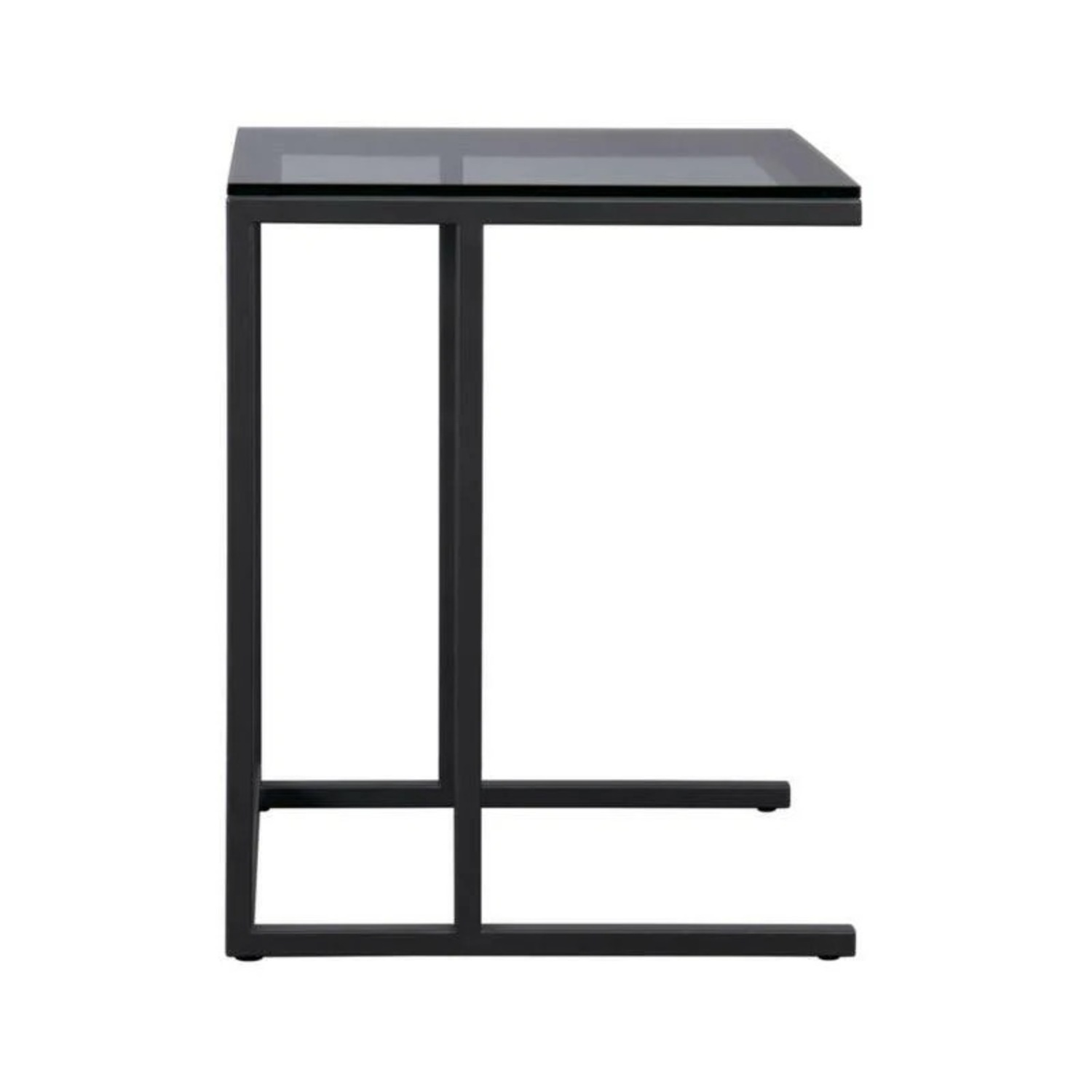 Crate & Barrel Pilsen Graphite Glass Desk - image-2