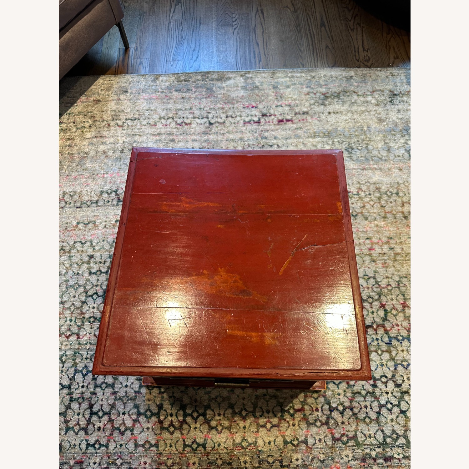 Antique Looking Red Wood Trunk - image-4