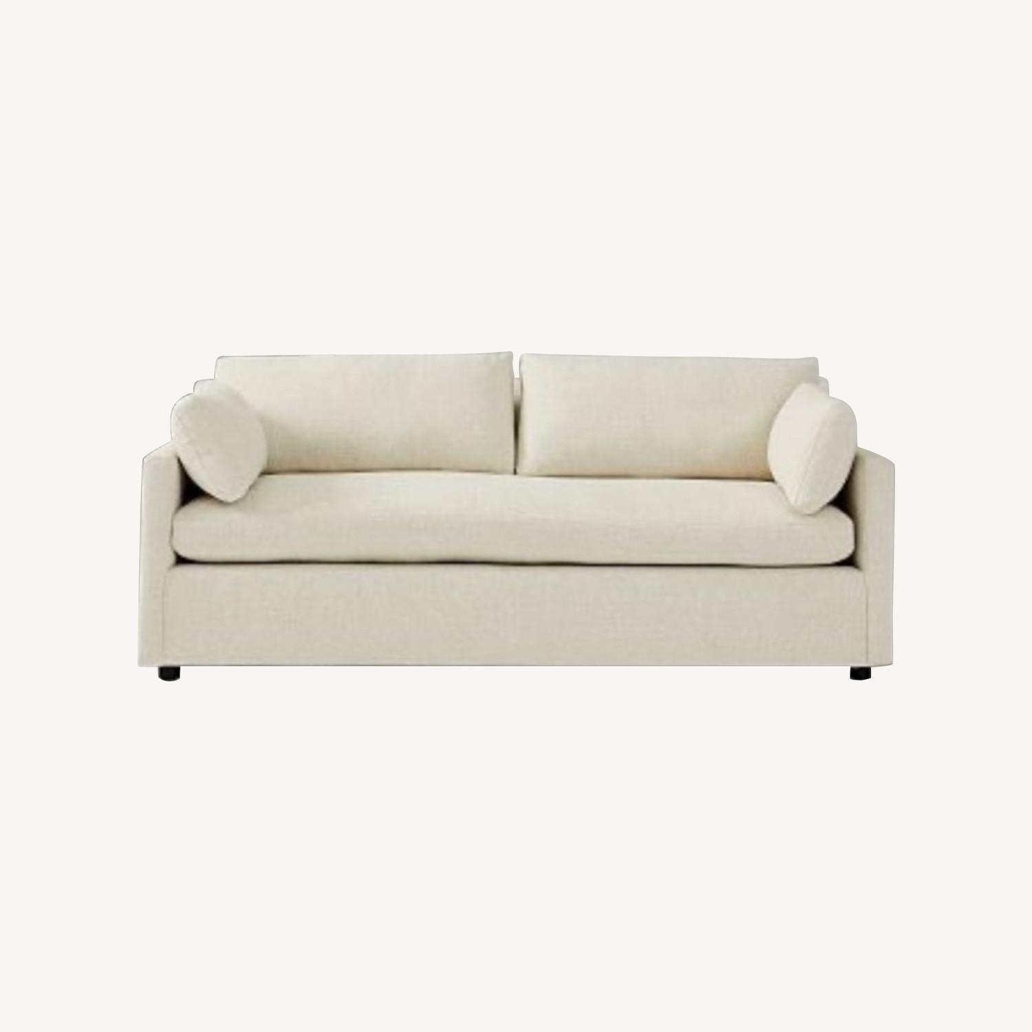 West Elm Marin Cream Fabric 2 Seater Sofa - image-0