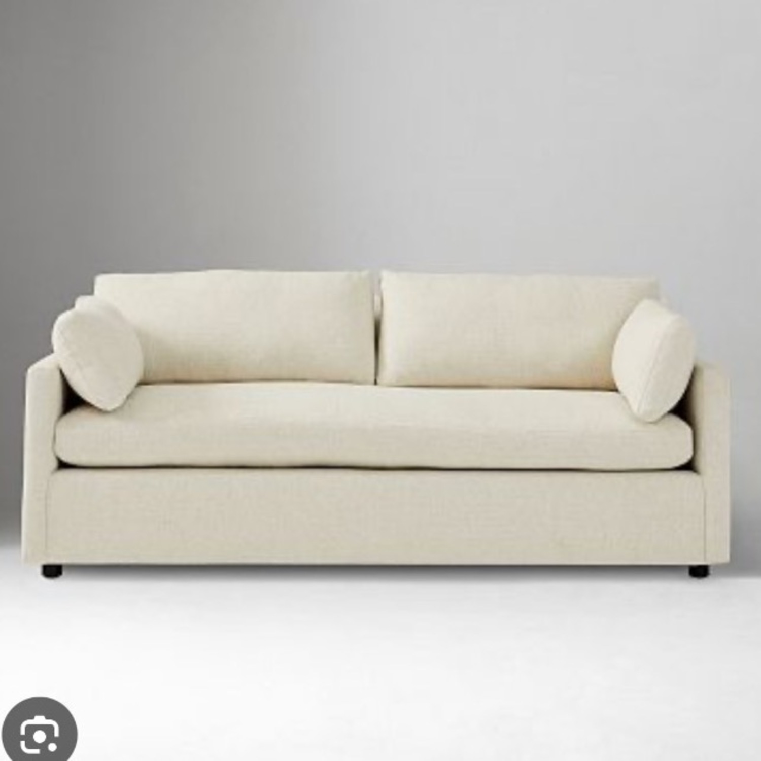 West Elm Marin Cream Fabric 2 Seater Sofa - image-1