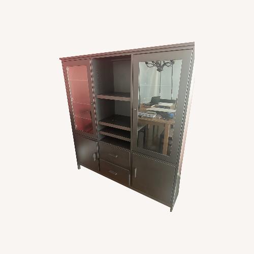 Used Room & Board Linear Modular Dark Brown Wood Sideboard for sale on AptDeco