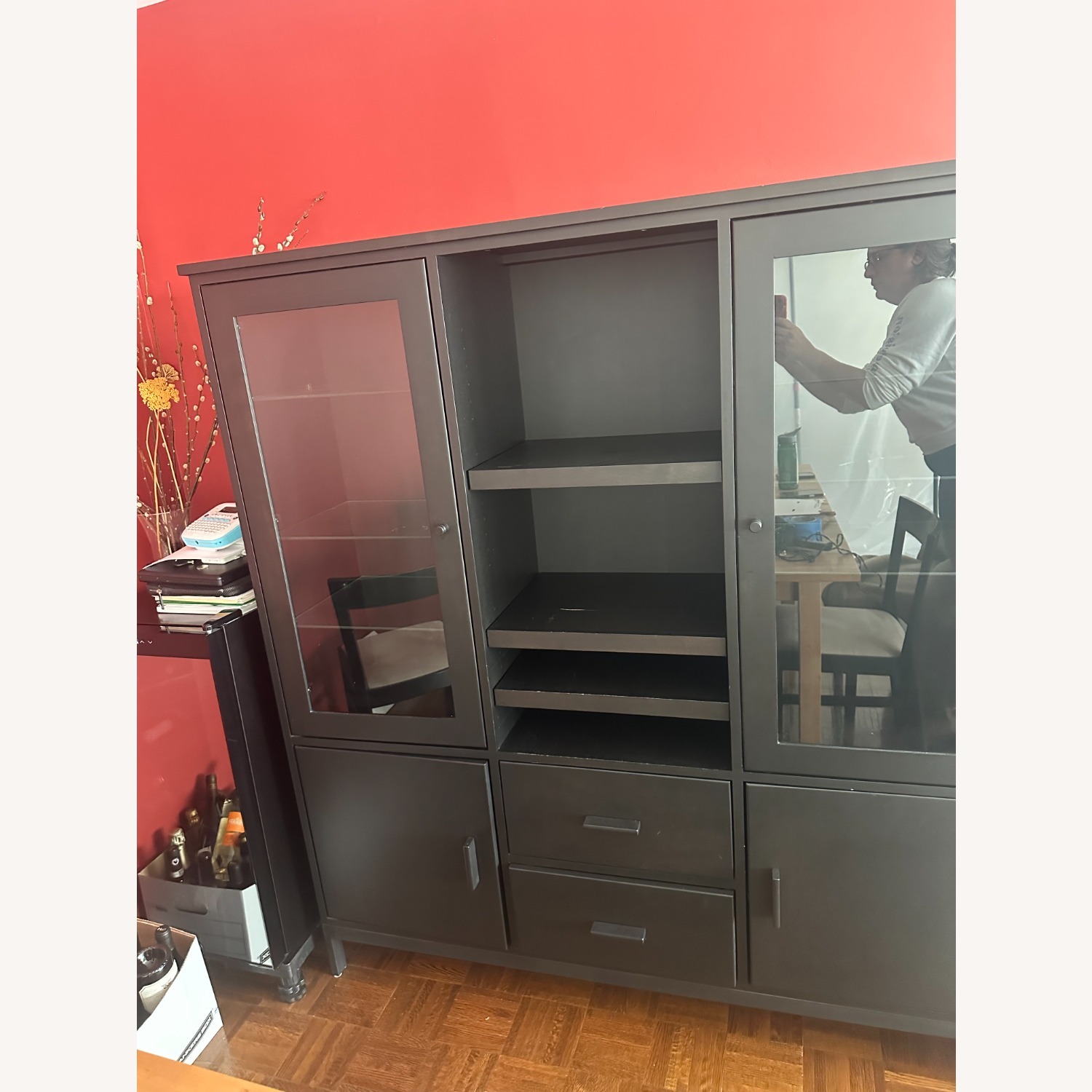 Room & Board Linear Modular Dark Brown Wood Sideboard - image-3