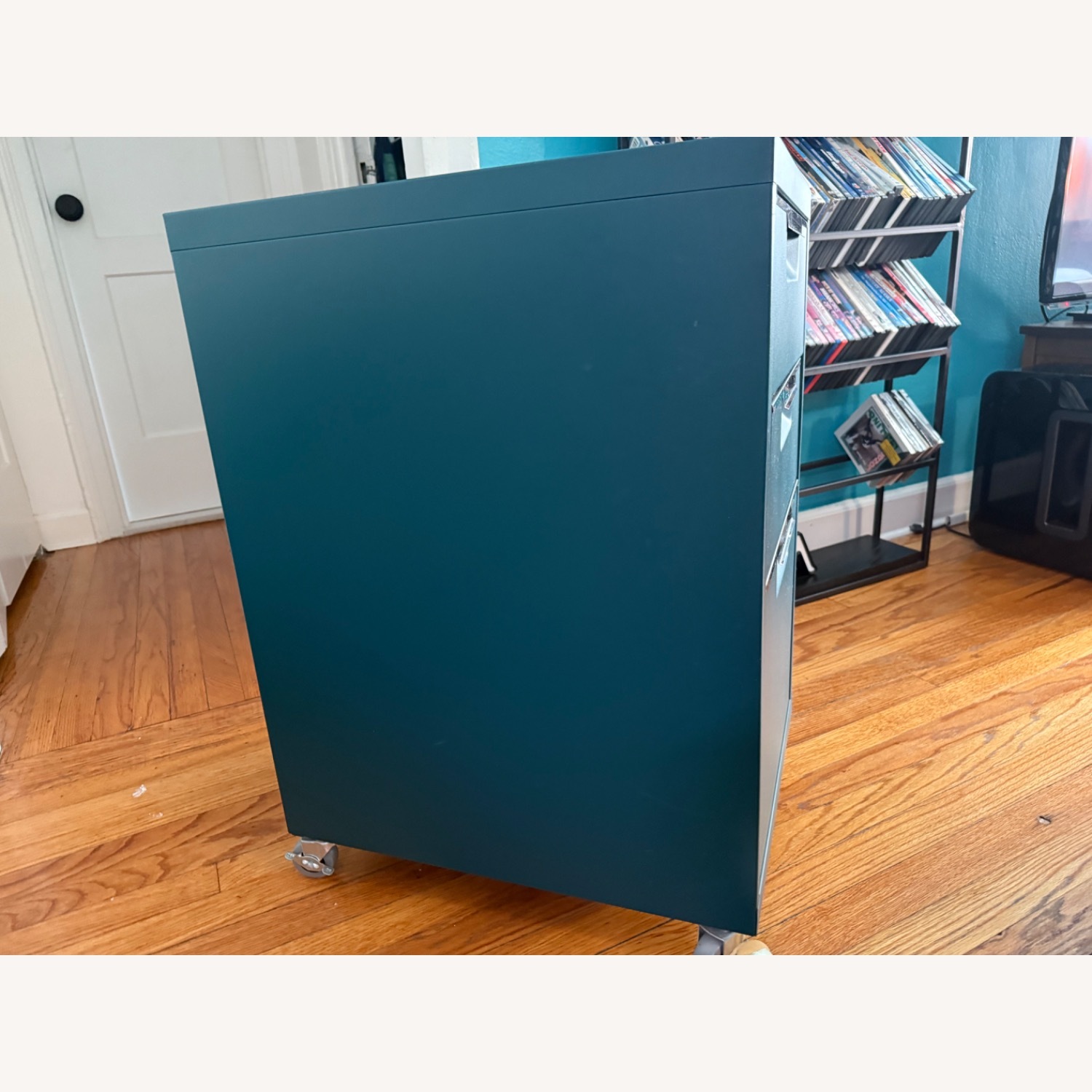 CB2 TPS Teal File Cabinet - Single Unit - image-4