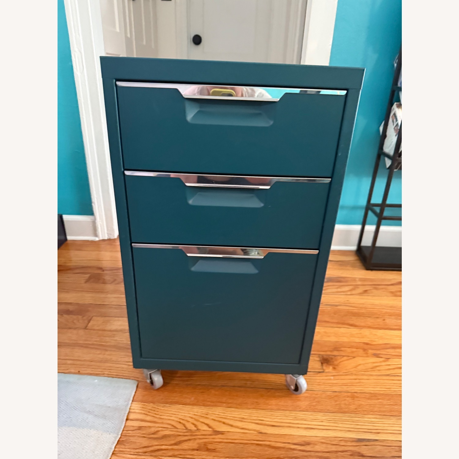 CB2 TPS Teal File Cabinet - Single Unit - image-3