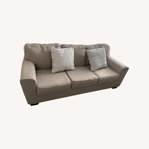 Used Ashley Furniture Cashton Light Brown 3+ Seater Sofa for sale on AptDeco