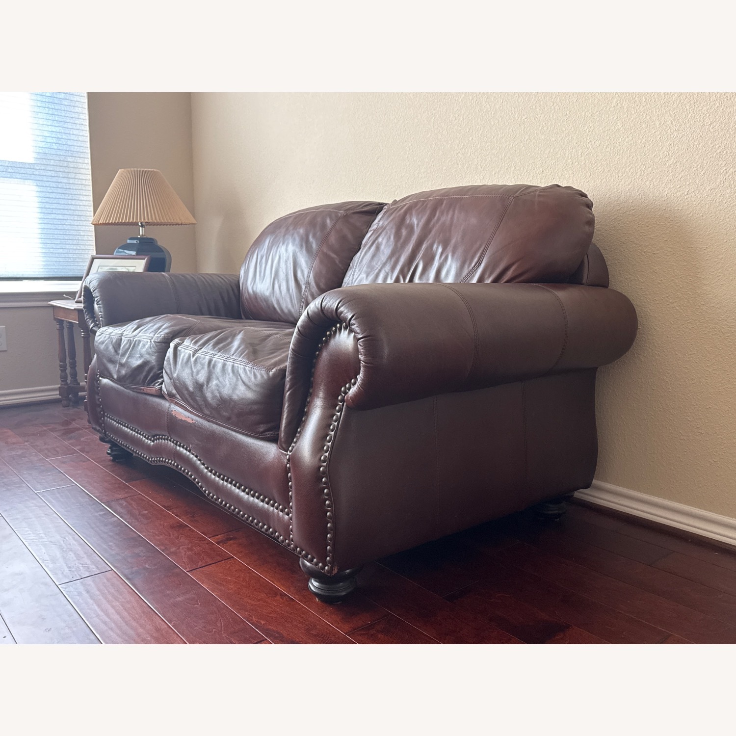 Leather 2 Seater Sofa - image-3
