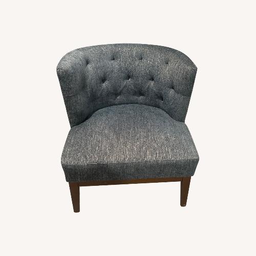 Used Pier 1 Imports Abbey Blue Fabric Accent Chair for sale on AptDeco