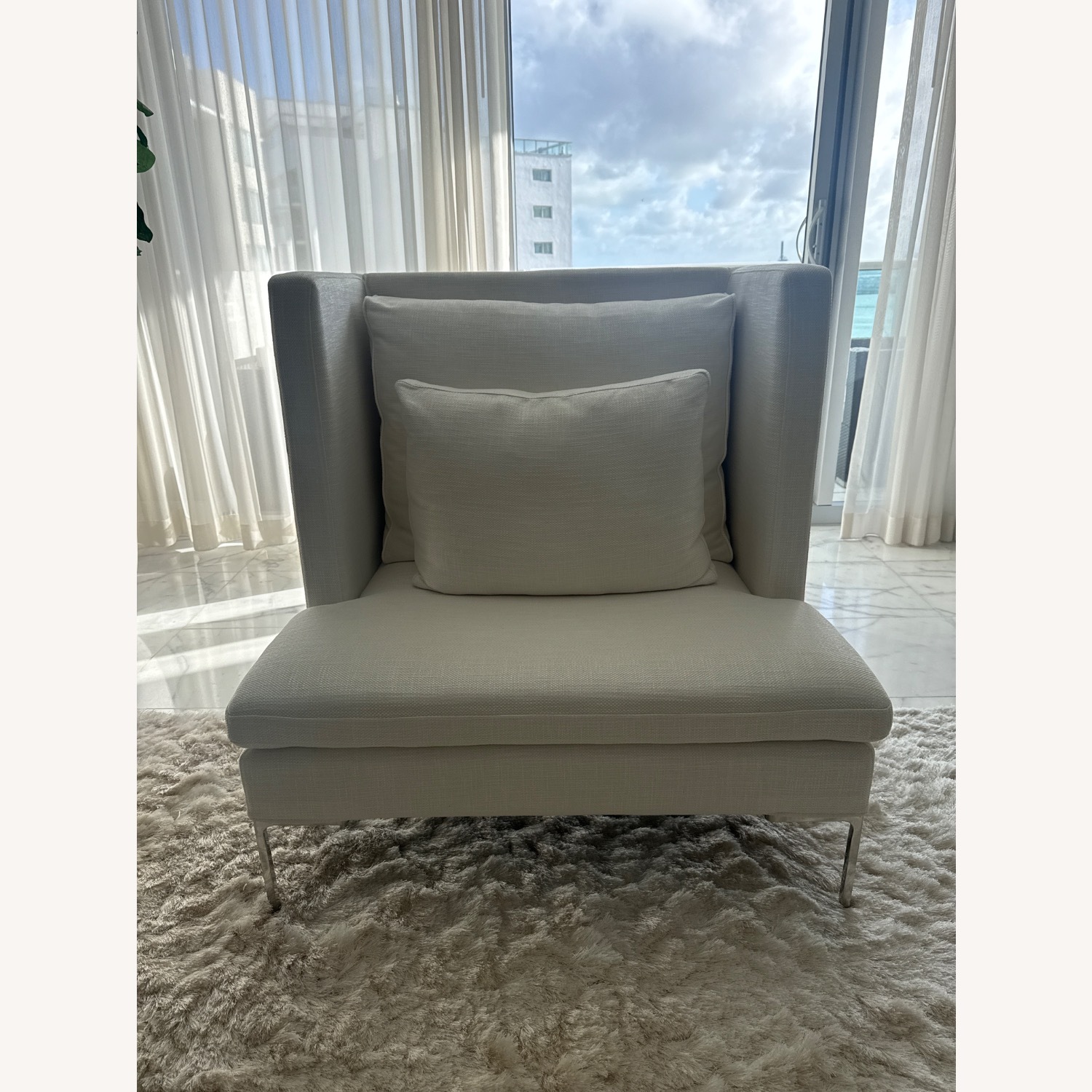 Tui Lifestyle White Fabric Accent Chair - image-1