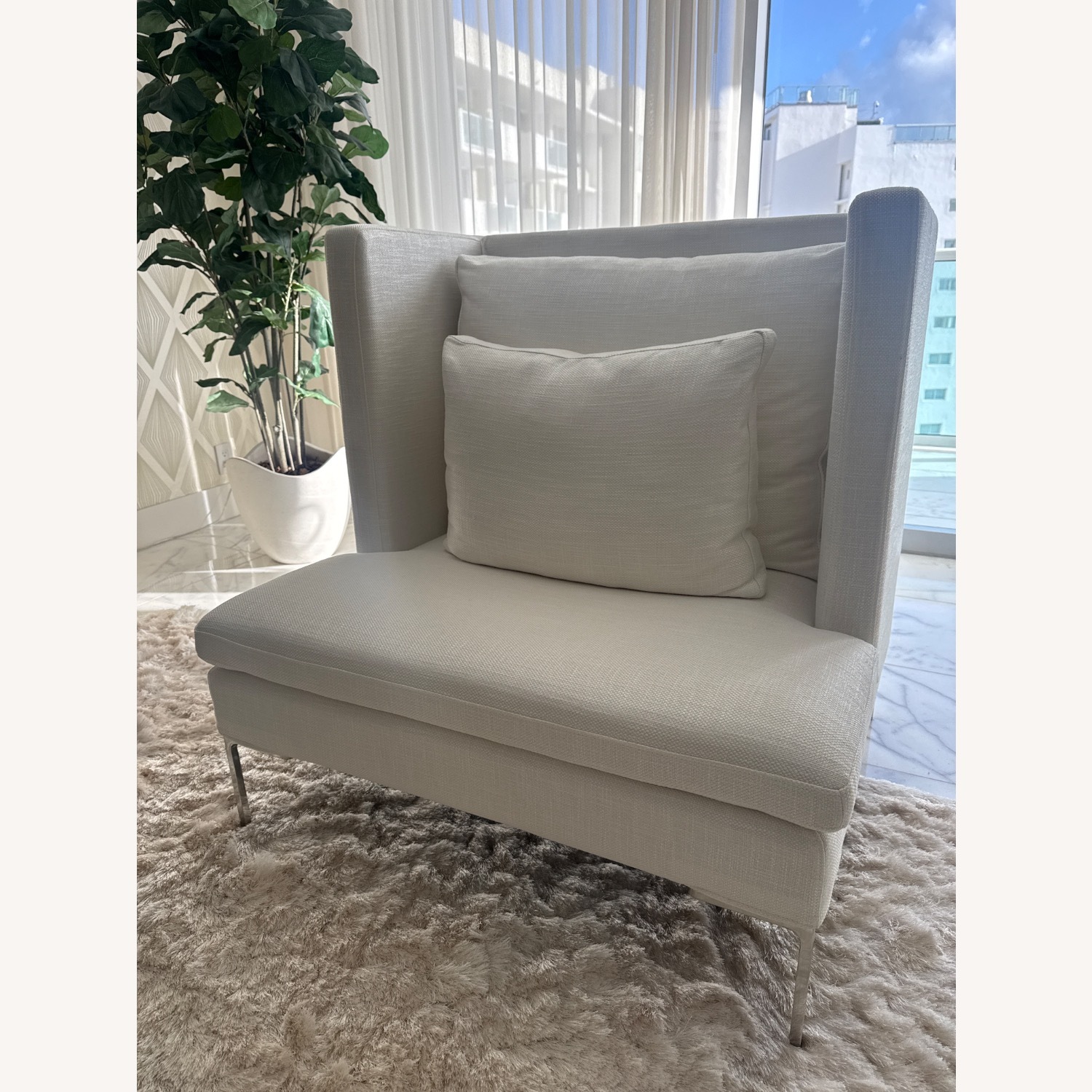 Tui Lifestyle White Fabric Accent Chair - image-4
