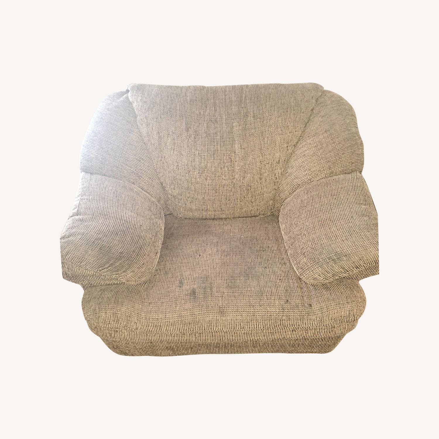 Ashley Furniture Dark Brown Fabric Armchair - image-0