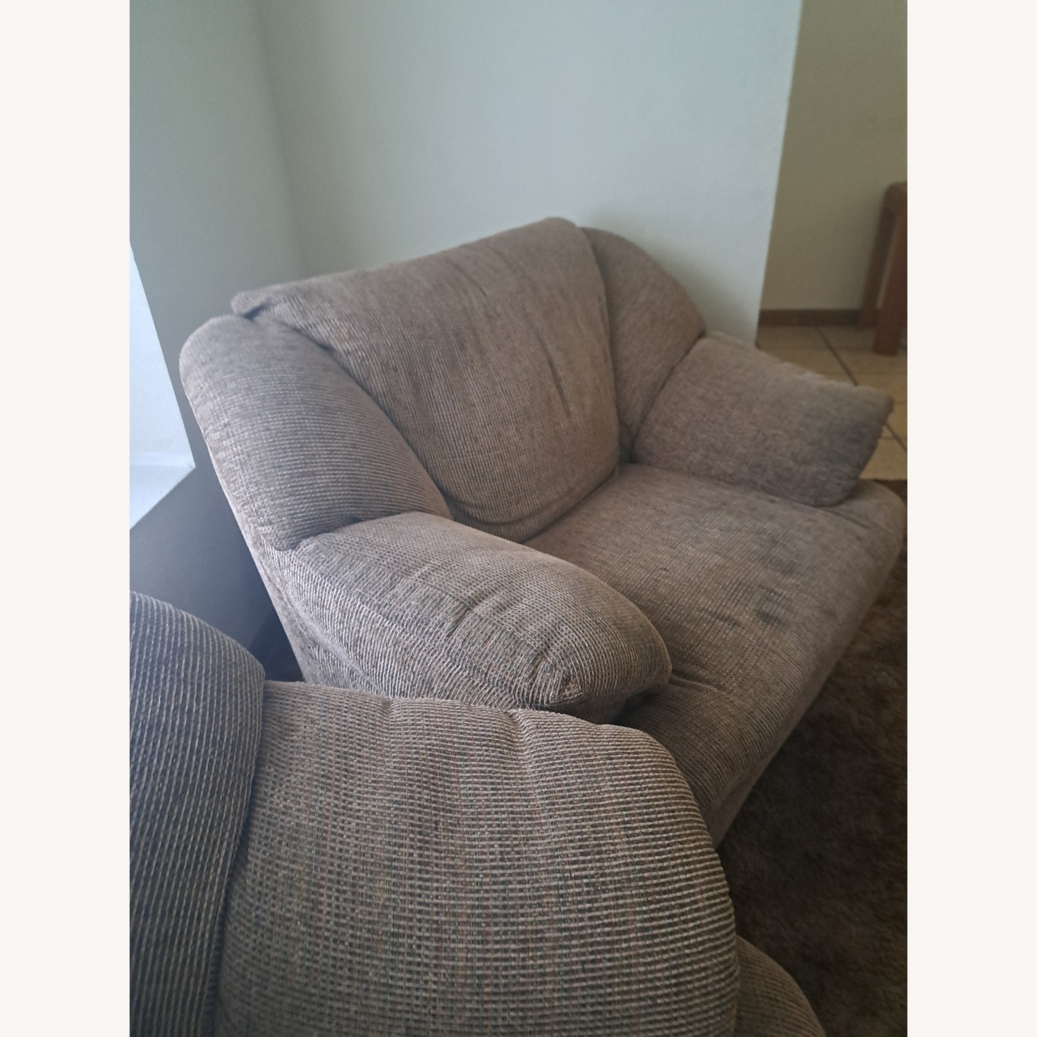 Ashley Furniture Dark Brown Fabric Armchair - image-3