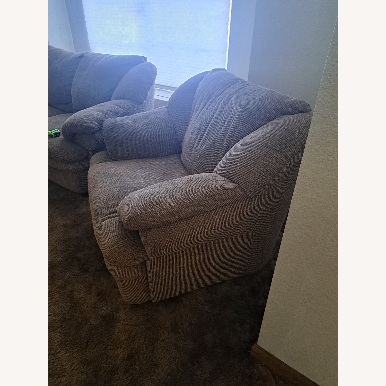 Ashley Furniture Dark Brown Fabric Armchair - image-2