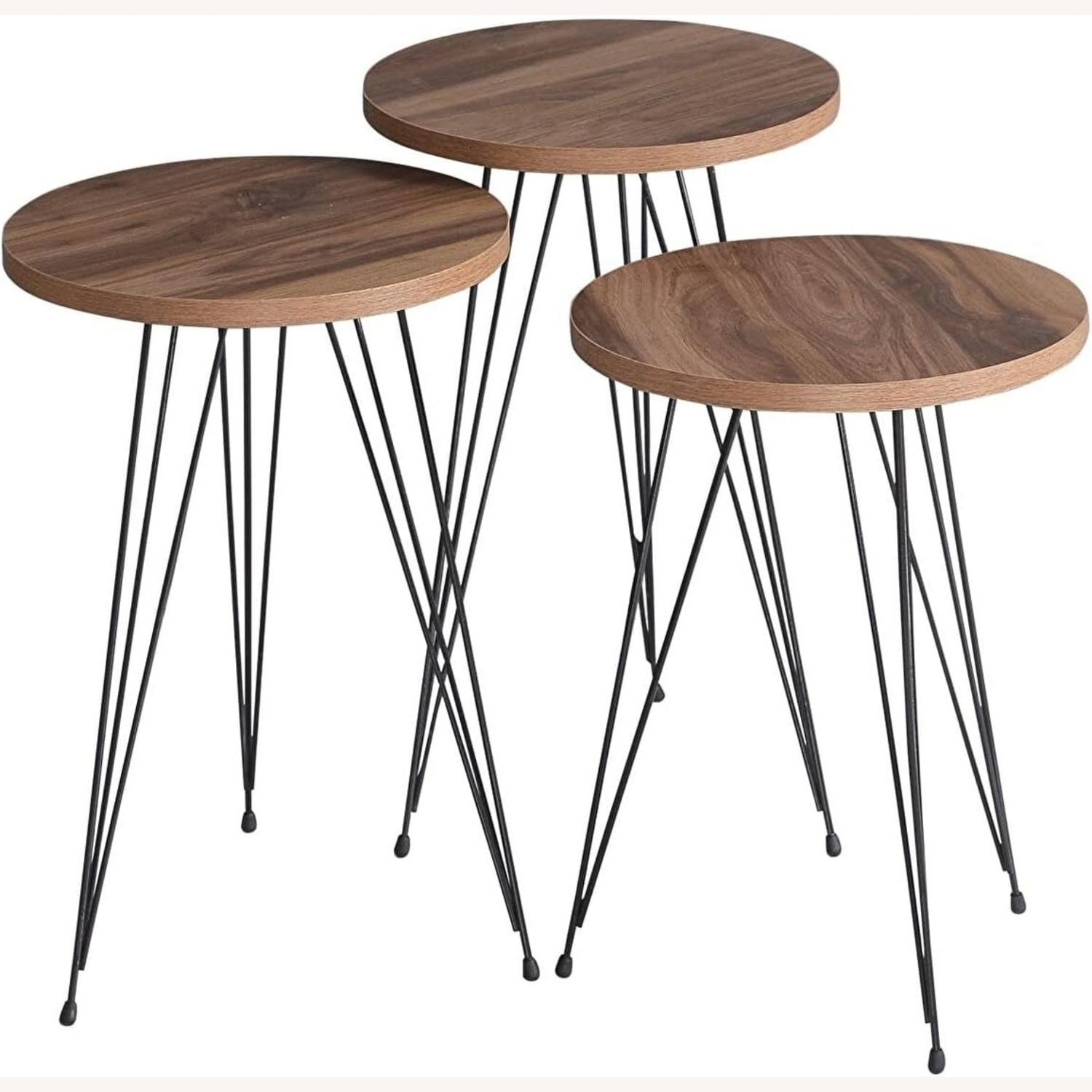 Amazon Round Nesting Coffee Tables with Metal Legs - image-1