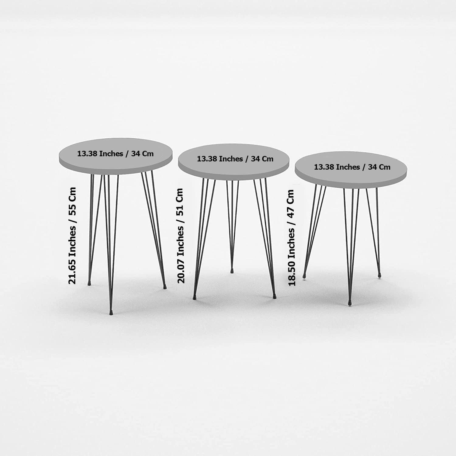 Amazon Round Nesting Coffee Tables with Metal Legs - image-3