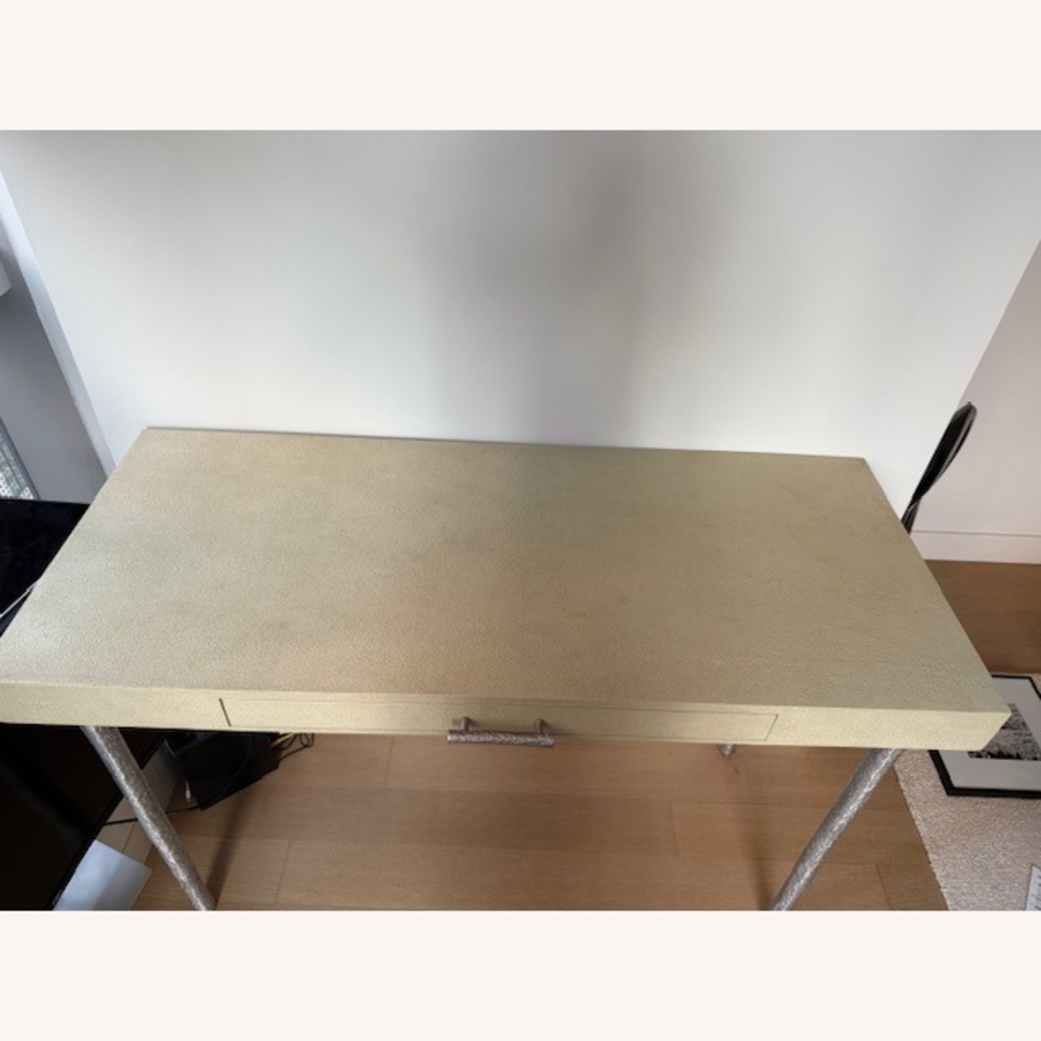 Belle & June Ivory Faux Shagreen Desk - image-5