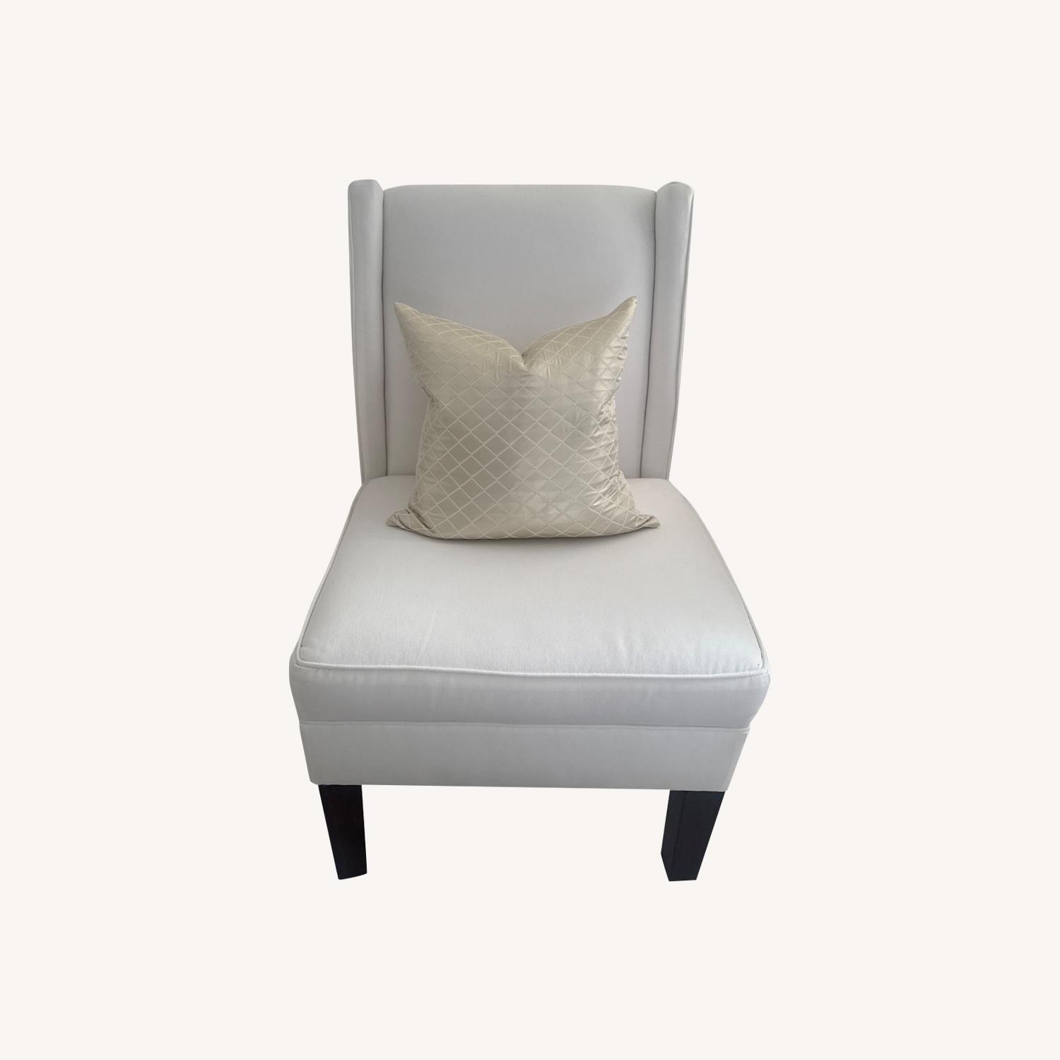 Pottery Barn White Fabric Accent Chair - image-0
