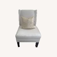 Pottery Barn White Fabric Accent Chair