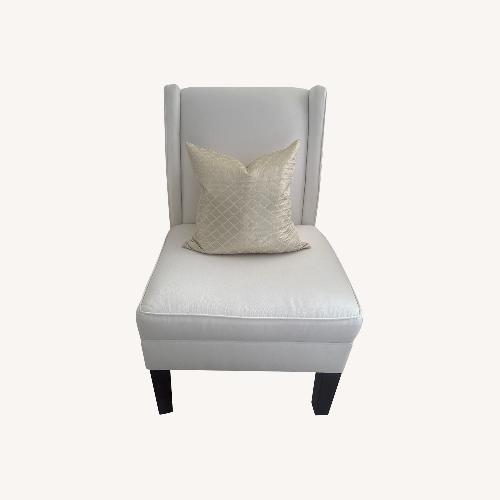 Used Pottery Barn White Fabric Accent Chair for sale on AptDeco