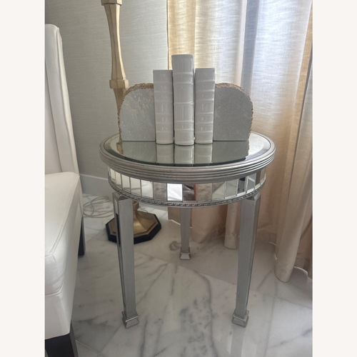 Used Pottery Barn Glass Side Table for sale on AptDeco