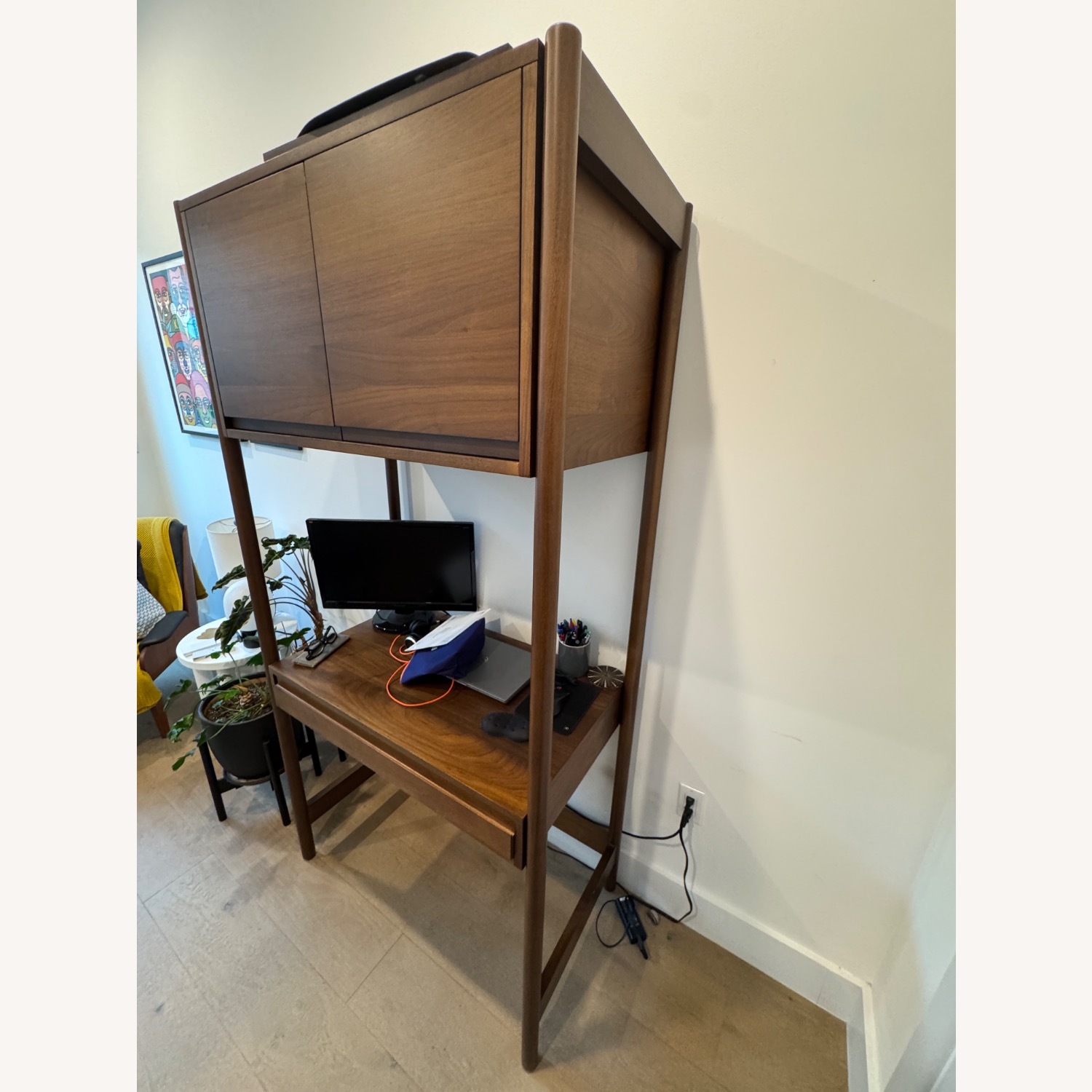 Williams Sonoma Mid Century Modern Desk + Cabinet - image-2