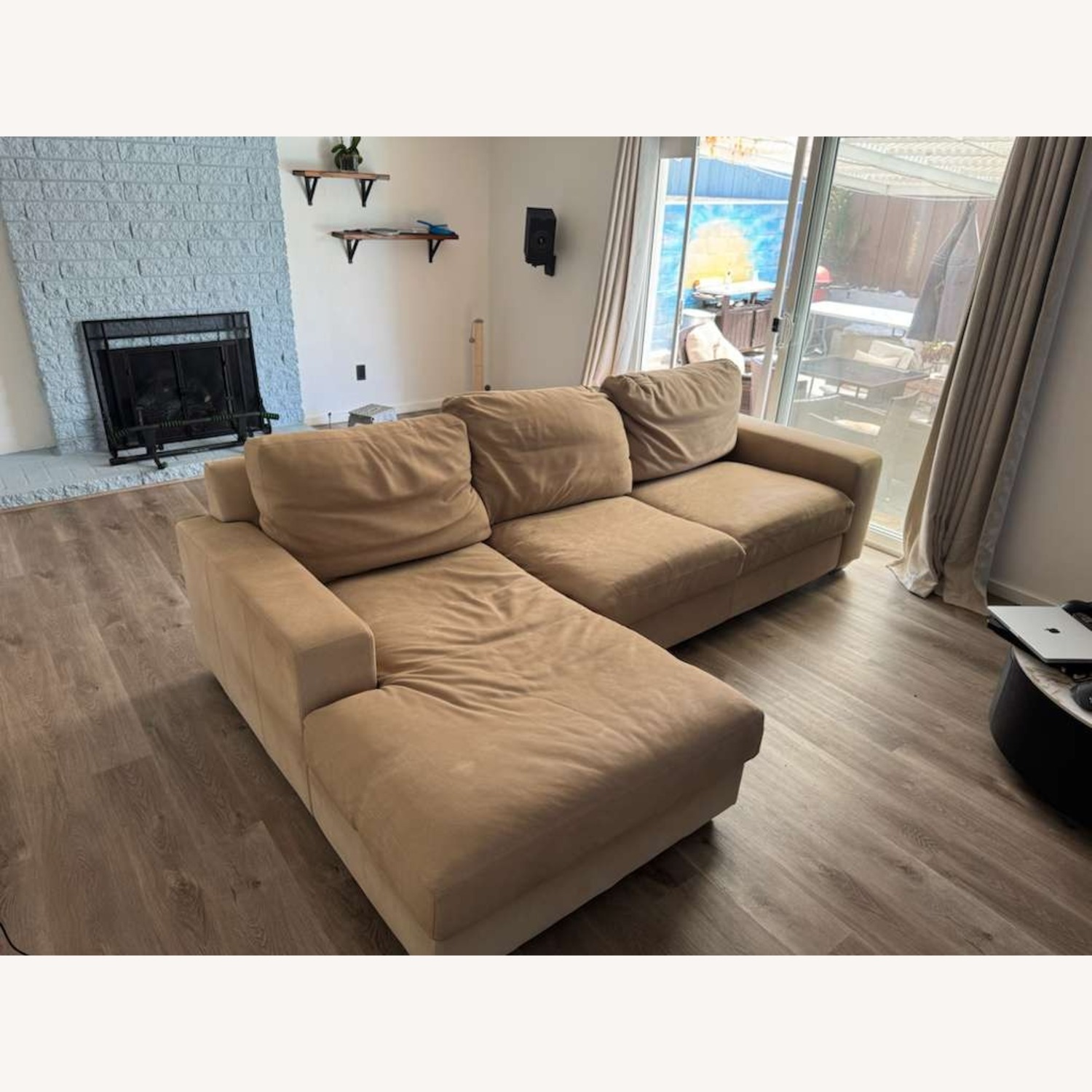 Pottery Barn Big Sur Natural Leather 3+ Piece Sectional - image-4