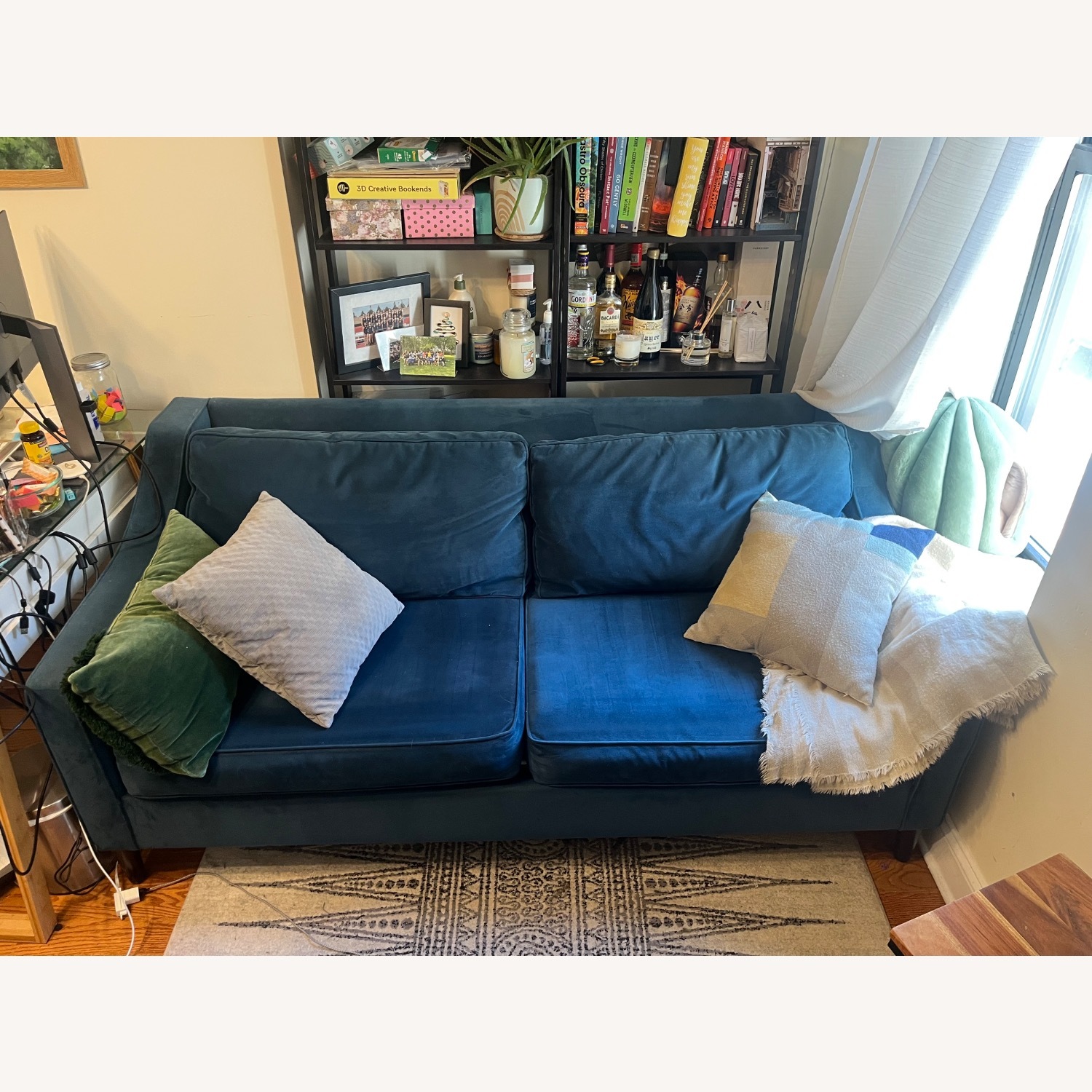 West Elm Paige Blue 2 Seater Sofa - image-2