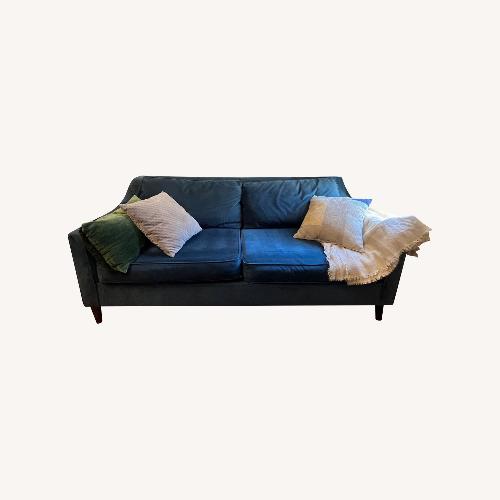 Used West Elm Paige Blue 2 Seater Sofa for sale on AptDeco