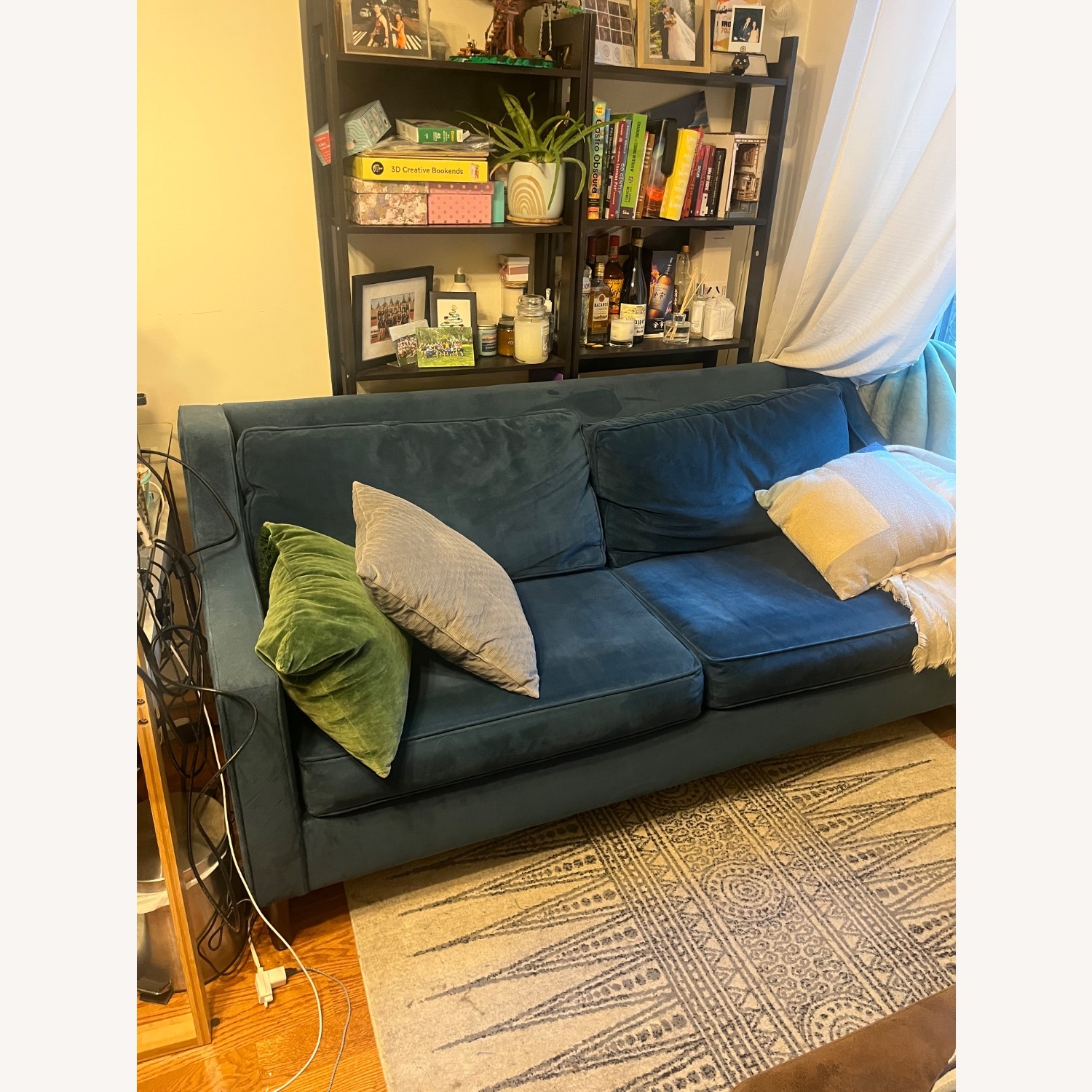 West Elm Paige Blue 2 Seater Sofa - image-3