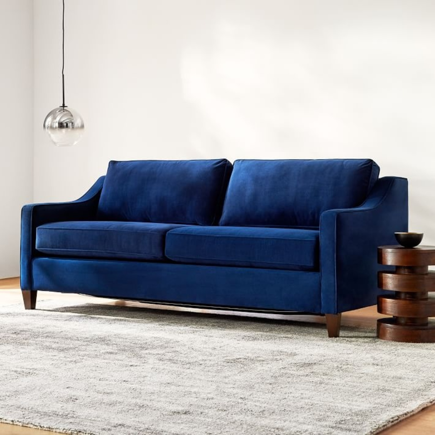 West Elm Paige Blue 2 Seater Sofa - image-6