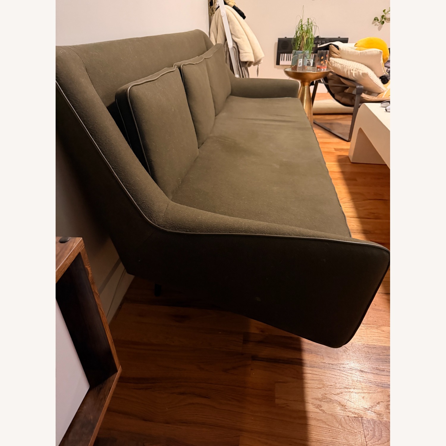 CB2 Origami Green Wool 3+ Seater Sofa - image-5