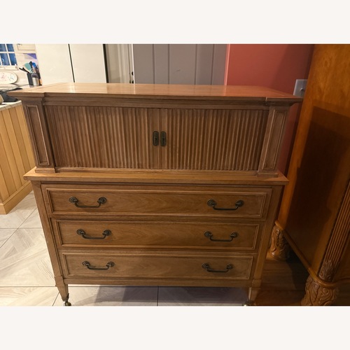 Used Drexel Light Brown Wood Chest for sale on AptDeco